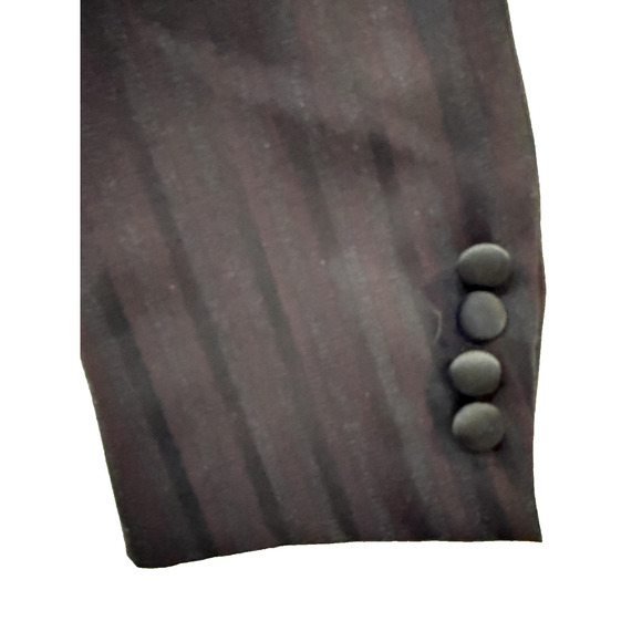 Neiman Marcus Tuxedo Blazer Mens 40 Pinstripe Satin Lapel Single Button Formal - Picture 4 of 10